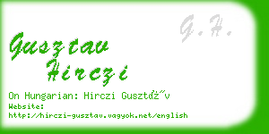 gusztav hirczi business card